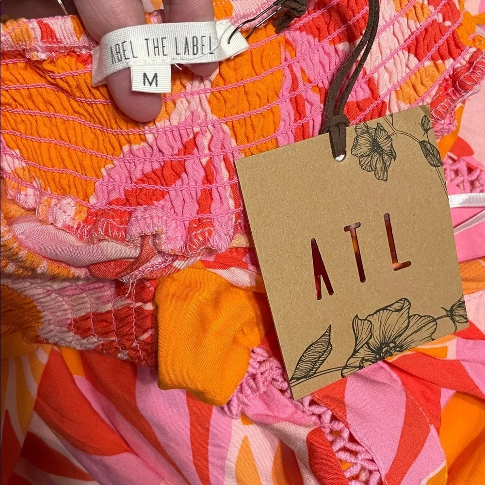 NWT Anthropologie Abel The Label Floral Maxi Dress Charlotte Backless Halter Med - Picture 3 of 9
